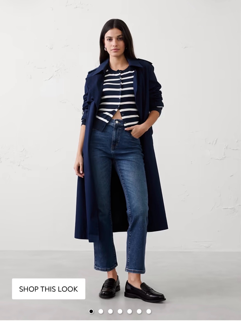 Banana Republic Women's Bootcut cropped Jeans in Dark Blue Denim